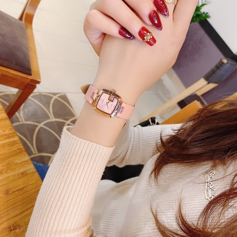 Đồng hồ nữ thời trang Guou G0001 dáng vuông nhỏ xinh