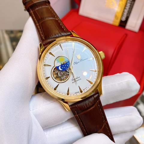 Đồng hồ nam Olym Pianus  Sun and Moon OP990-143AGK-GL-T