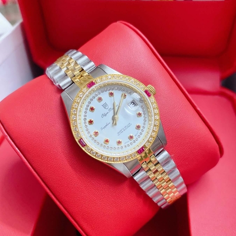 ĐỒng hồ nữ Olym Pianus OP68322DLSK-T kiểu dáng rolex