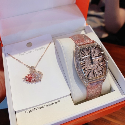 Đồng hồ nữ Davena Crystal D0009