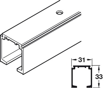 Ray trượt 3m (cho các bộ phụ kiện 30,50,100,120 kg) 940.43.932 Hafele