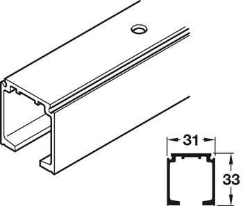Ray trượt 4m (cho các bộ phụ kiện 30,50,100,120 kg) 940.43.942 Hafele