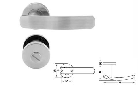 Tay gạt vệ sinh (inox 304) 903.99.986 Hafele