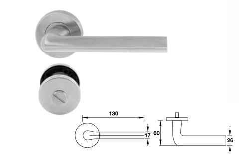 Tay gạt vệ sinh (inox 304) 903.99.968 Hafele