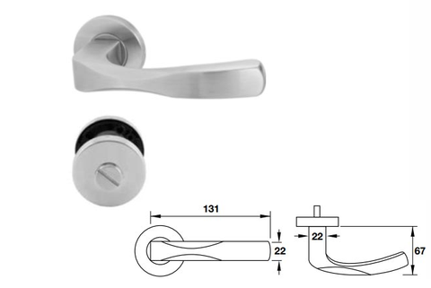 Tay gạt vệ sinh (inox 304) 903.99.573 Hafele
