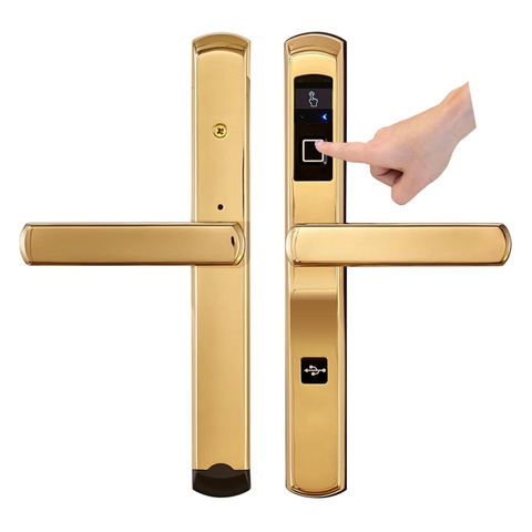 Khóa Vân Tay NEWNEO LMX290 GOLD - Cửa Nhựa/Nhôm