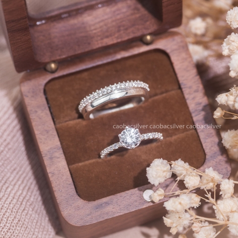 Nhẫn đôi bạc cao cấp