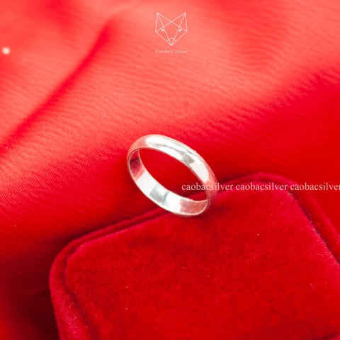Nhẫn trơn bạc nõn bạc Việt Nam (1 chỉ )