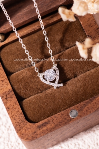 Dây chuyền bạc Việt Nam Heartline Spark