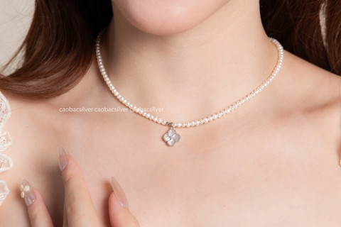 Chuỗi Ngọc trai Freshwater White Clover Shine