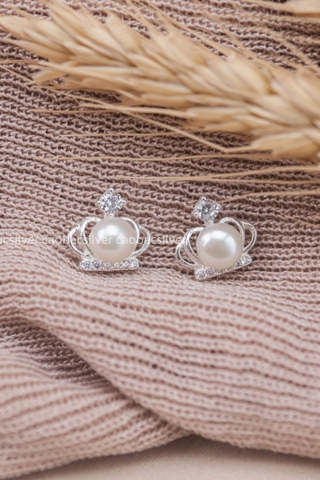 Khuyên tai bạc Việt Nam Ngọc Trai Freshwater Tiara