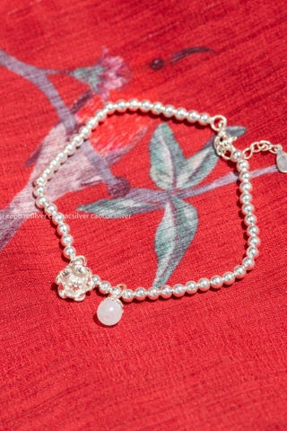 Lắc tay bạc Việt Nam Bạch Liên