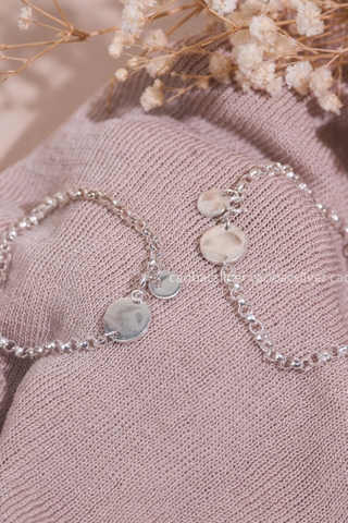 Lắc tay đôi bạc Việt Nam Double Circle Couples Bracelet