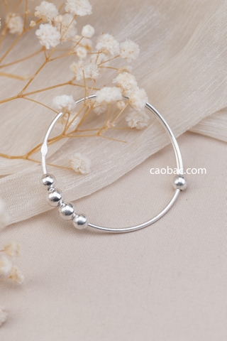 Lắc trẻ em bạc Việt Nam kiềng cứng bi