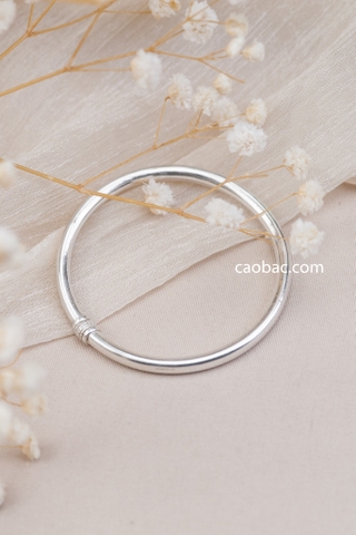 Lắc trẻ em bạc Việt Nam tròn cứng