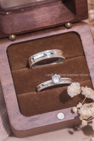 Nhẫn đôi bạc Việt Nam Promise Couple Rings (309)