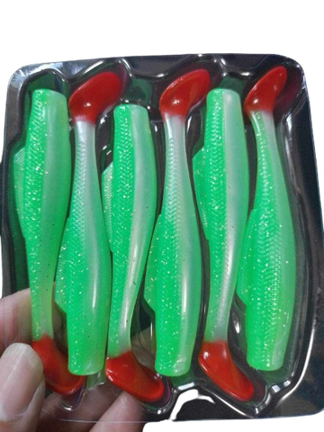 Mồi mềm T84 đuôi chân vịt màu đỏ