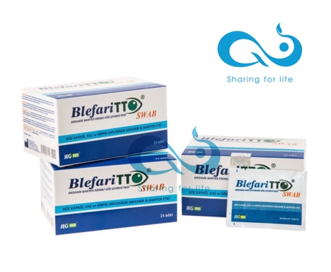 Blefari TTO Swab - Khăn Swab rửa mắt chuyên dụng, viêm bờ mi.