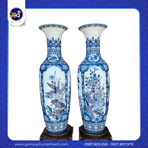 LỤC BÌNH PHÚ QUÝ TỨ BÌNH AN - THÊU HOA DỆT GẤM LONG VÂN