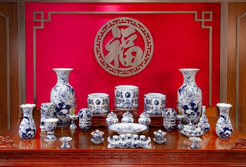 Bộ đồ thờ Vân Hoá Vàng Kim