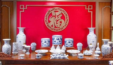 Bộ đồ thờ Phúc Lộc Hoàng Hoa