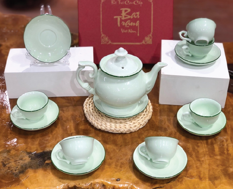 Bộ ấm chén Đài Các Ngọc Vàng Kim