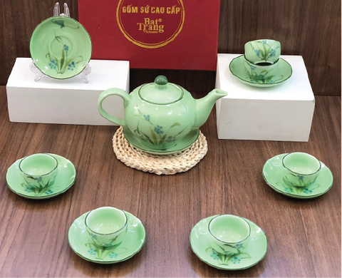 Bộ ấm chén Đào Chuồn Xanh