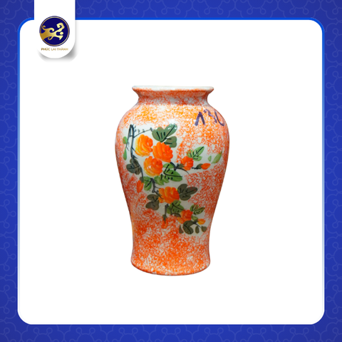 LỌ HOA GỐM HỒNG CAM