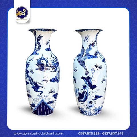 Lục Bình Long Vân Tụ Lộc – Bạch Sứ