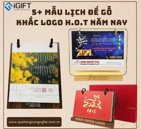 5+ Mẫu lịch để bàn đế gỗ HOT nhất năm nay