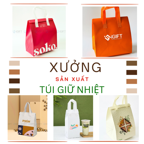 Túi giữ nhiệt in logo – Lợi thế sản xuất trực tiếp tại xưởng iGIFT