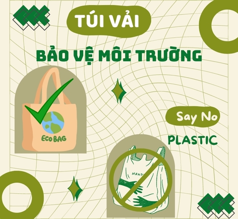 Túi vải giả đay in logo - Quà tặng giá rẻ, bảo vệ môi trường
