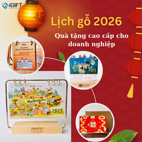 Lịch Gỗ Khắc Logo Cao Cấp | Xưởng Gia Công Theo Yêu Cầu, Giá Tốt