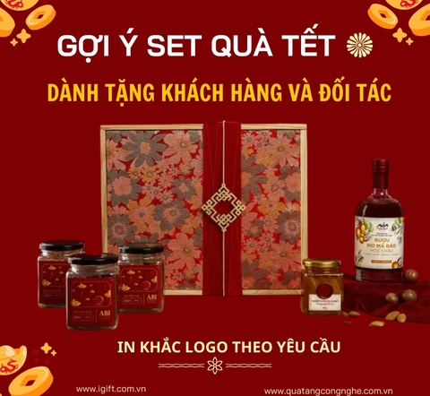 Hộp quà tết 2025 cho khách hàng và đối tác | In logo theo yêu cầu