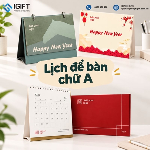 Lịch để bàn chữ A 2027: Kích thước, giá in và mẫu thiết kế cho doanh nghiệp