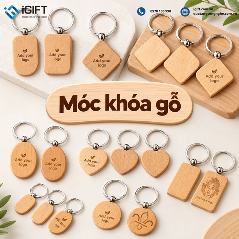 Móc khóa gỗ: Quà tặng doanh nghiệp tinh tế & độc đáo