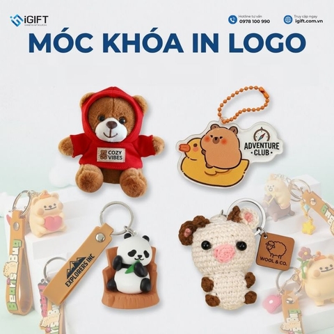 Móc khóa in logo theo yêu cầu | Quà tặng doanh nghiệp giá tốt - iGIFT
