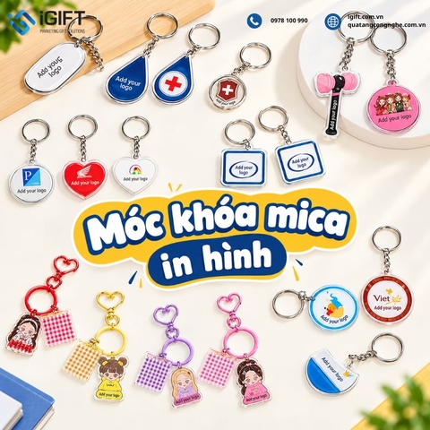 Móc khóa mica in hình theo yêu cầu - Giải pháp quà tặng nhỏ gọn, hiệu quả cao