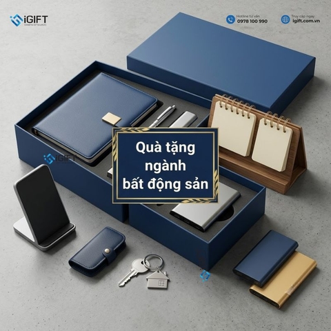Quà tặng ngành bất động sản: Bí quyết chọn set quà in logo ghi dấu ấn thương hiệu