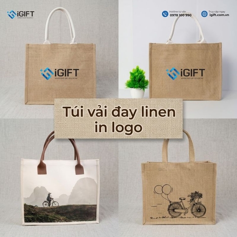 Túi vải đay linen in logo - Quà tặng doanh nghiệp hot trend