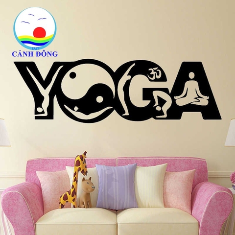 Decal dán tường chữ yoga sinh động ý nghĩa