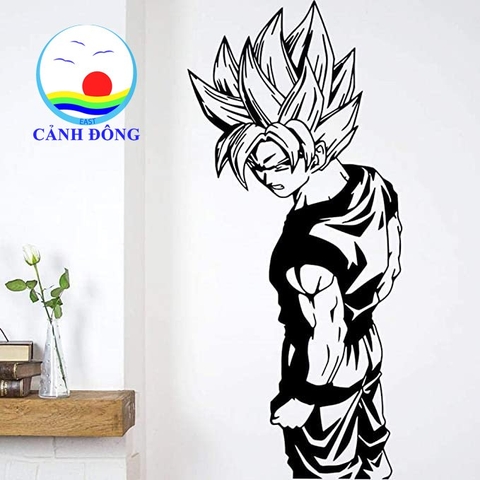 Decal dán tường SonGoKu Dragon Ball trang trí ấn tượng