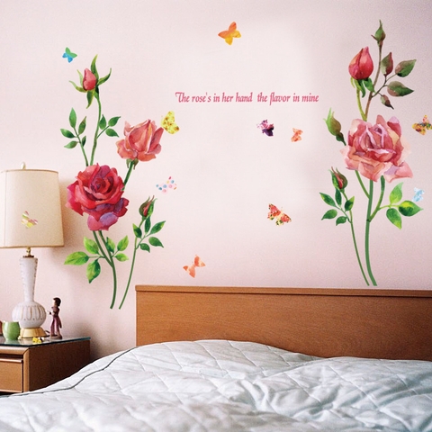 Giấy dán tường hoa hồng lãng mạn và tràn đầy hương vị tình yêu