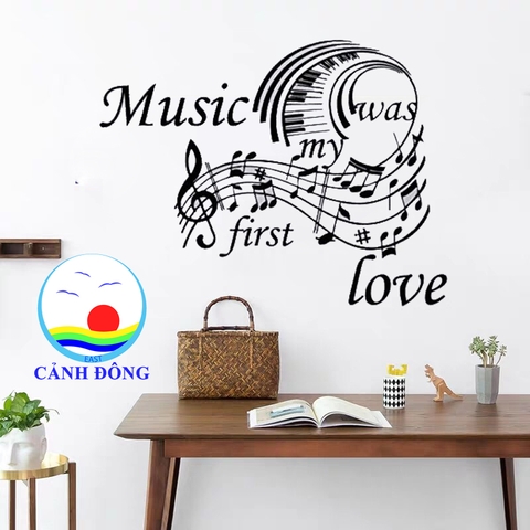 Decal dán kính dán tường âm nhạc music bay lượn cực chất