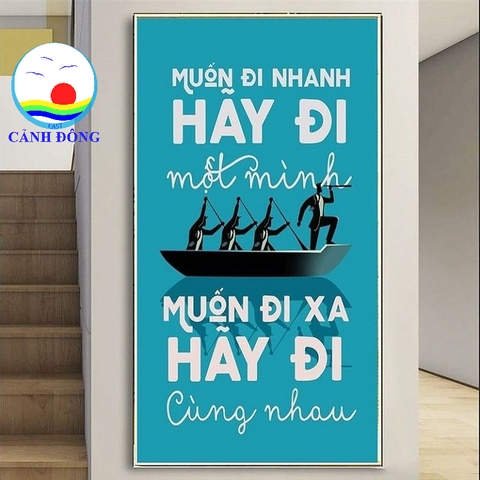 Decal dán tường chữ truyền động lực đoàn kết, tinh thần đồng đội dán kính, gỗ - in theo size yêu cầu trên nhiều chất liệu - sẵn keo dán dễ