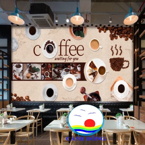 DECAL DÁN TƯỜNG QUÁN CÀ PHÊ COFFEE SANG TRỌNG