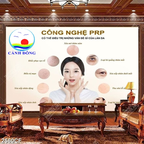 Decal dán tường spa công nghệ PRP size lớn in trên nhiều chất liệu - sẵn keo dán dễ