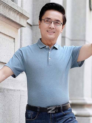 Áo phông 2 màu xanh da trời