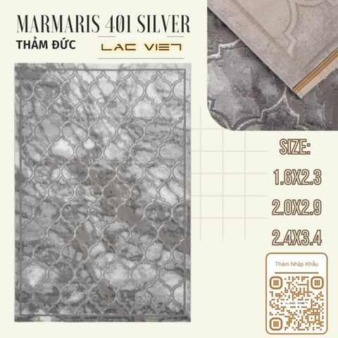 Thảm Trang Trí Phòng Khách MAS 401 SILVER