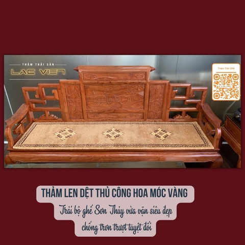 Thảm Len Dệt Thủ Công – Tôn Vinh Bộ Ghế Sơn Thủy